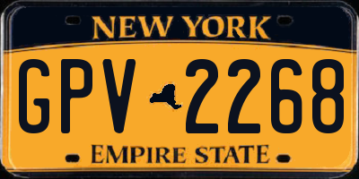 NY license plate GPV2268