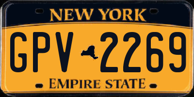 NY license plate GPV2269