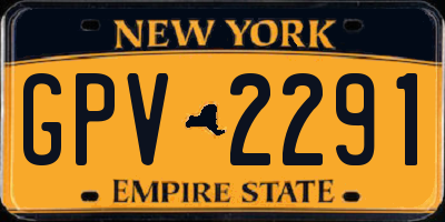 NY license plate GPV2291