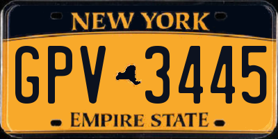 NY license plate GPV3445