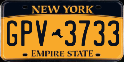 NY license plate GPV3733