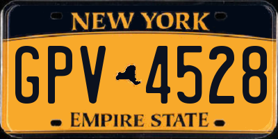 NY license plate GPV4528