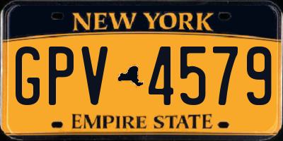 NY license plate GPV4579