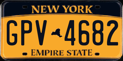 NY license plate GPV4682
