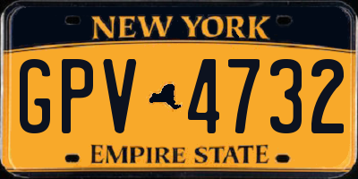 NY license plate GPV4732