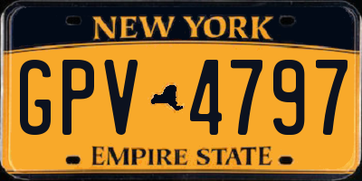 NY license plate GPV4797