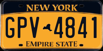 NY license plate GPV4841