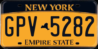 NY license plate GPV5282