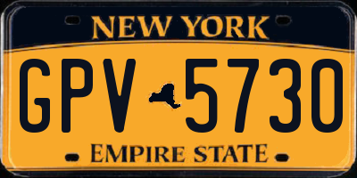 NY license plate GPV5730