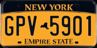 NY license plate GPV5901