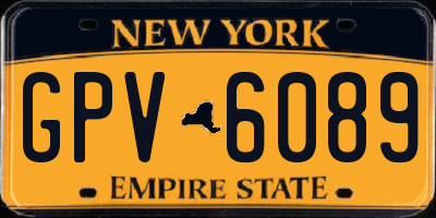 NY license plate GPV6089