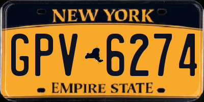 NY license plate GPV6274