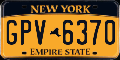 NY license plate GPV6370
