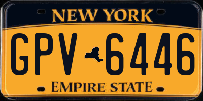 NY license plate GPV6446