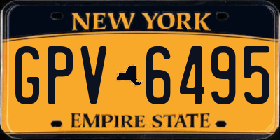 NY license plate GPV6495