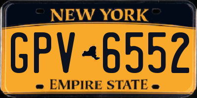 NY license plate GPV6552