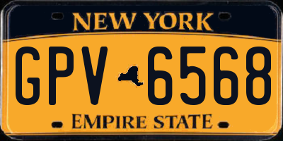 NY license plate GPV6568