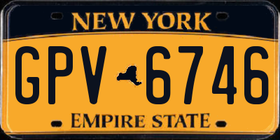 NY license plate GPV6746