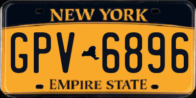 NY license plate GPV6896