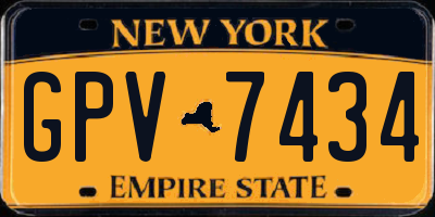 NY license plate GPV7434