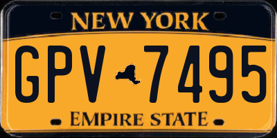 NY license plate GPV7495