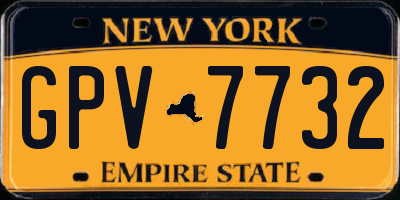 NY license plate GPV7732