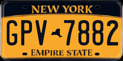 NY license plate GPV7882