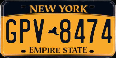 NY license plate GPV8474