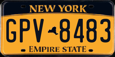 NY license plate GPV8483