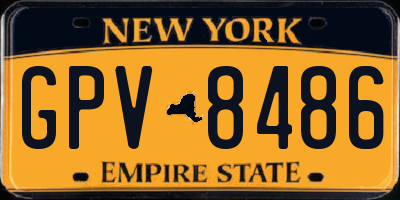 NY license plate GPV8486