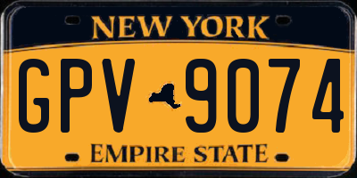NY license plate GPV9074