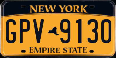 NY license plate GPV9130