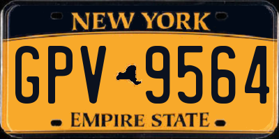 NY license plate GPV9564