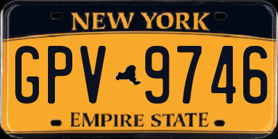 NY license plate GPV9746