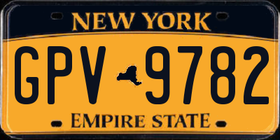 NY license plate GPV9782