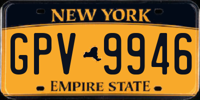 NY license plate GPV9946