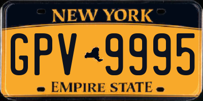 NY license plate GPV9995