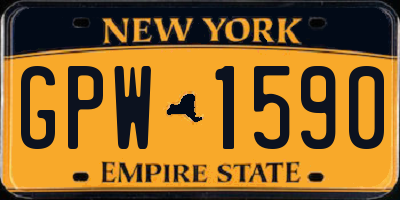 NY license plate GPW1590