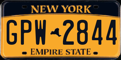 NY license plate GPW2844