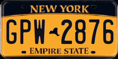NY license plate GPW2876