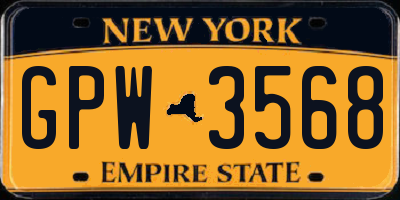 NY license plate GPW3568