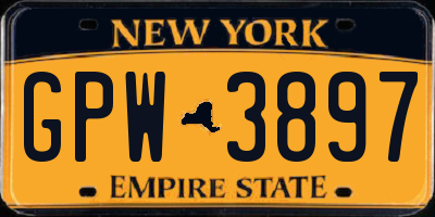 NY license plate GPW3897