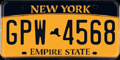 NY license plate GPW4568