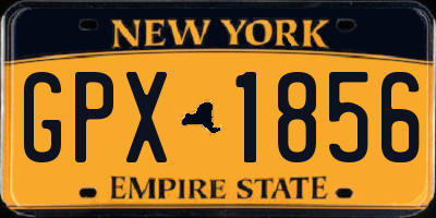 NY license plate GPX1856