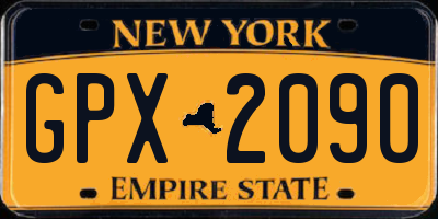 NY license plate GPX2090