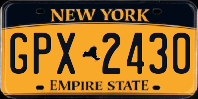 NY license plate GPX2430