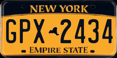 NY license plate GPX2434