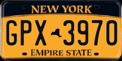 NY license plate GPX3970