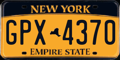 NY license plate GPX4370