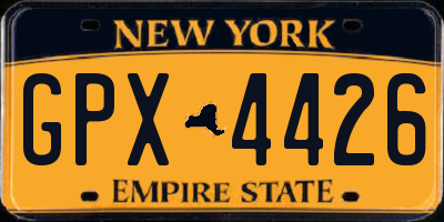 NY license plate GPX4426